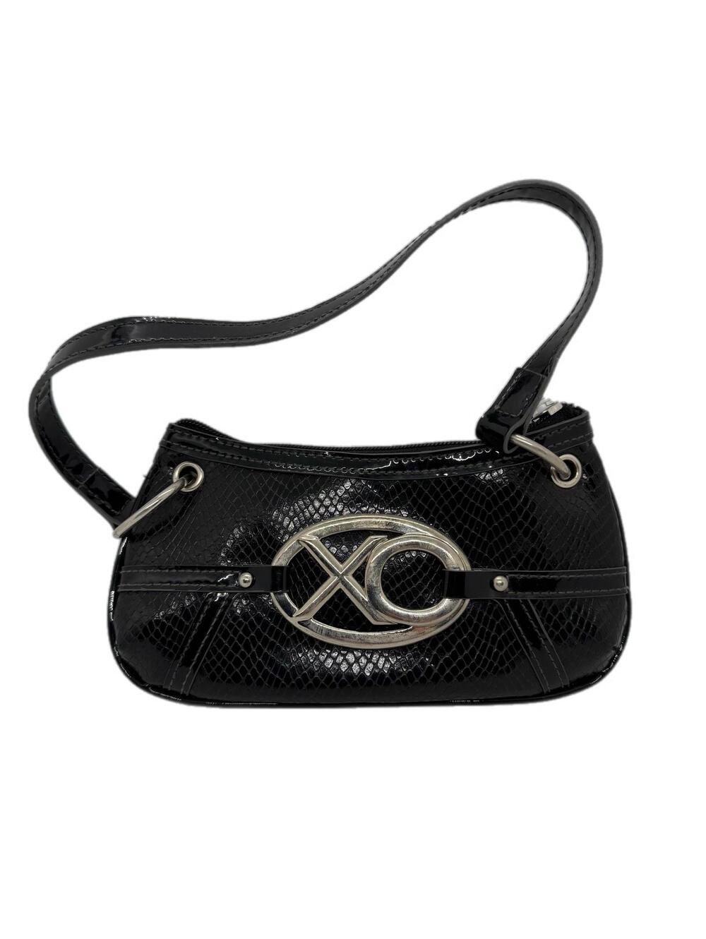 Stylish XOXO Black Handbag with Silver Accents